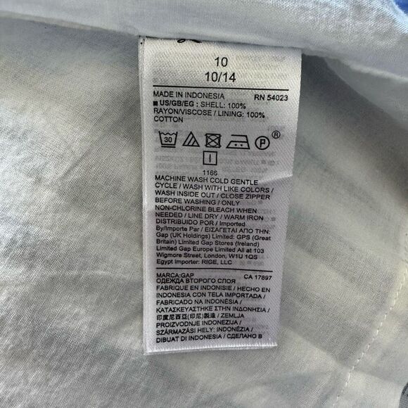 Gap Blue & White Striped Tie Waist Skirt Size 10 - Picture 8 of 8